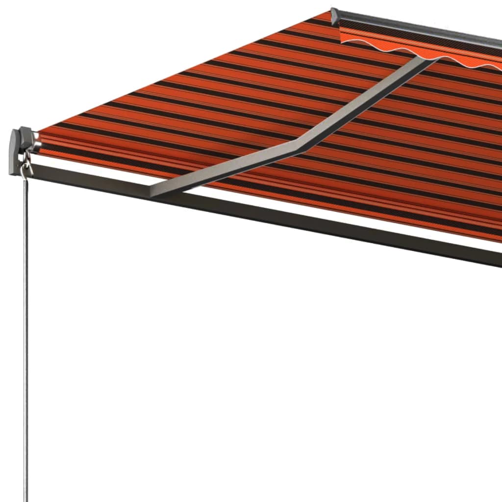 Standmarkise Automatisch 350x250 cm Orange/Braun
