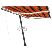 Thumbnail for Automatische Markise mit LED Windsensor 350x250 cm Orange/Braun
