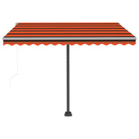 Thumbnail for Automatische Markise mit LED Windsensor 350x250 cm Orange/Braun