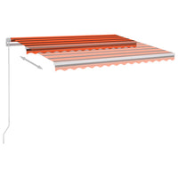 Thumbnail for Automatische Markise mit LED Windsensor 350x250 cm Orange/Braun