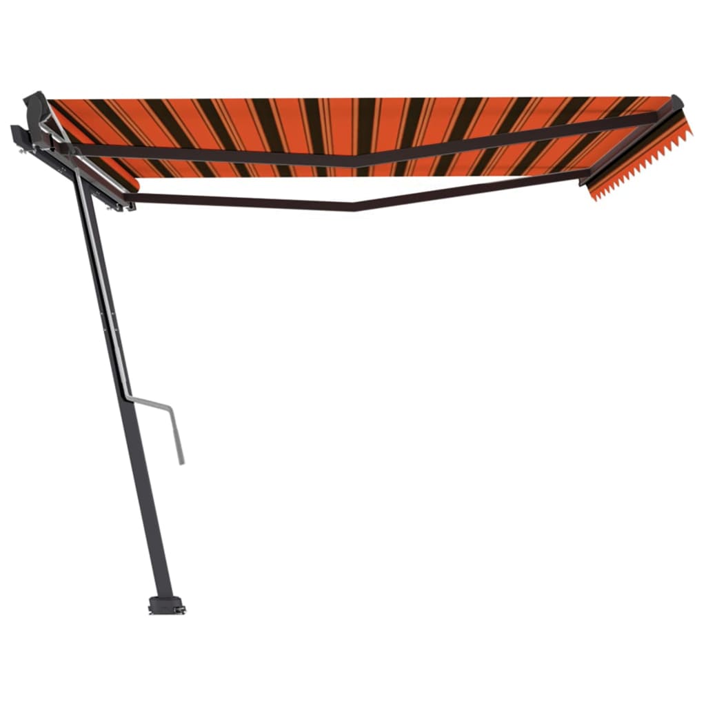 Standmarkise Einziehbar Handbetrieben 400x300 cm Orange/Braun