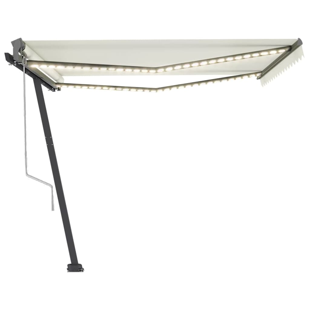 Automatische Markise mit LED & Windsensor 400x300 cm Cremeweiß