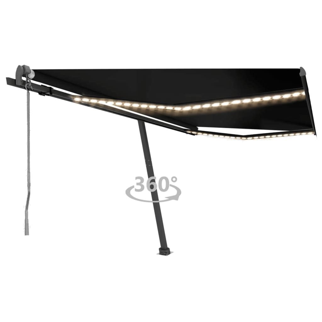 Automatische Markise mit LED & Windsensor 400x300 cm Anthrazit