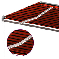 Thumbnail for Automatische Markise mit LED & Windsensor 400x300 Orange/Braun