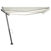 Thumbnail for Gelenkarmmarkise Einziehbar mit LED 450x300 cm Creme