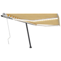 Thumbnail for Gelenkarmmarkise Einziehbar mit LED 450x300 cm Gelb und Weiß