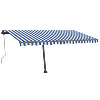 Thumbnail for Automatische Markise mit LED Windsensor 450x300cm Blau und Weiß