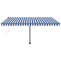 Thumbnail for Automatische Markise mit LED Windsensor 450x300cm Blau und Weiß