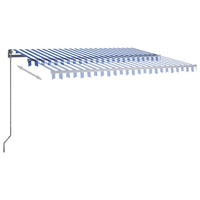Thumbnail for Automatische Markise mit LED Windsensor 450x300cm Blau und Weiß
