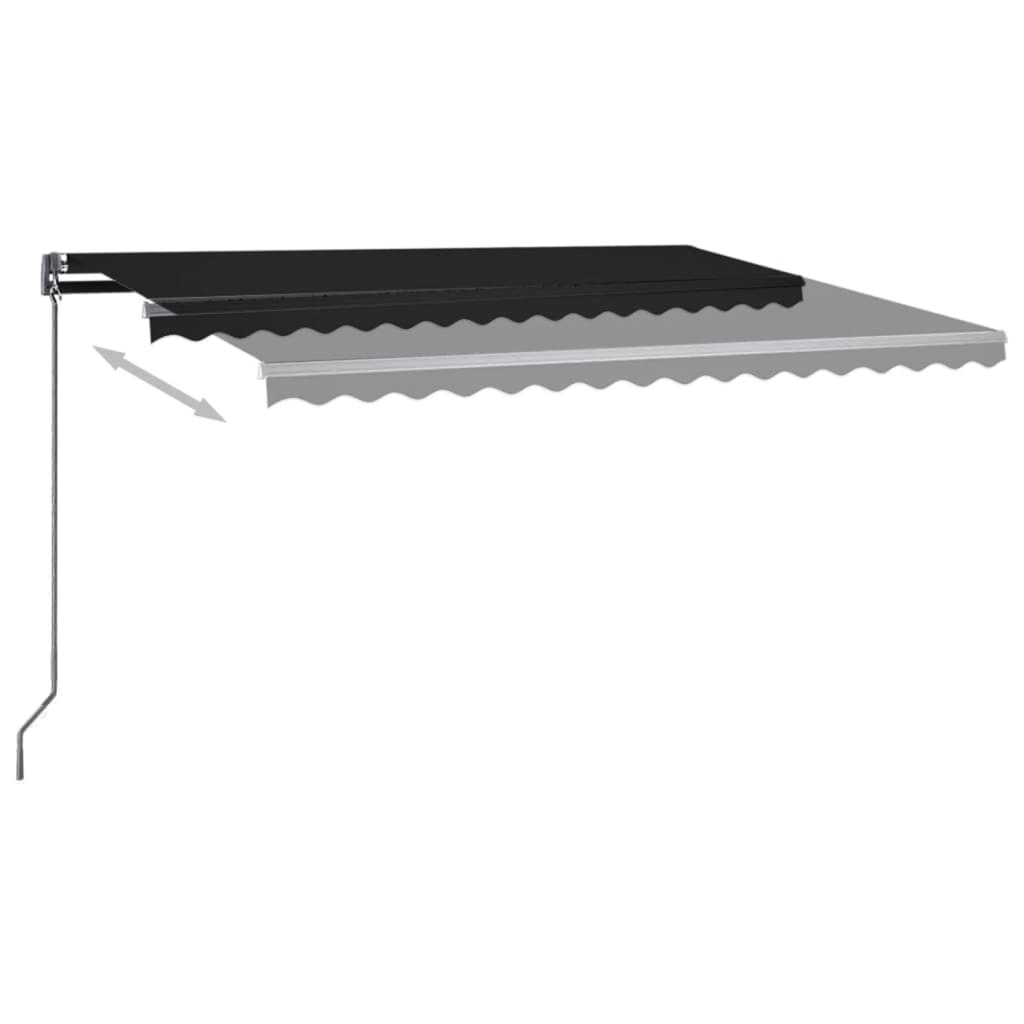 Automatische Markise mit LED & Windsensor 450x300 cm Anthrazit