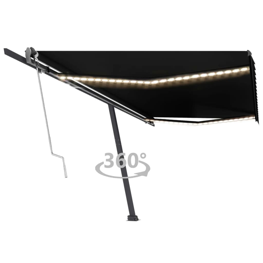 Automatische Markise mit LED & Windsensor 500x300 cm Anthrazit