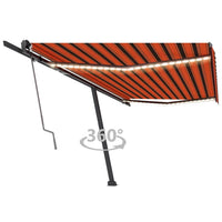 Thumbnail for Automatische Markise mit LED Windsensor 500x300 cm Orange/Braun