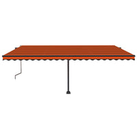 Thumbnail for Automatische Markise mit LED Windsensor 500x300 cm Orange/Braun