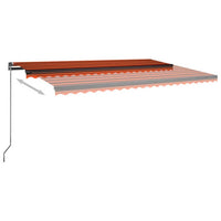 Thumbnail for Automatische Markise mit LED Windsensor 500x300 cm Orange/Braun
