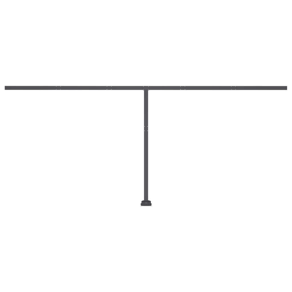 Automatische Markise mit LED Windsensor 500x300 cm Orange/Braun