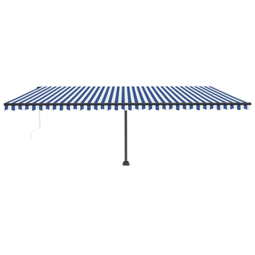 Standmarkise Automatisch 600x300 cm Blau/Weiß