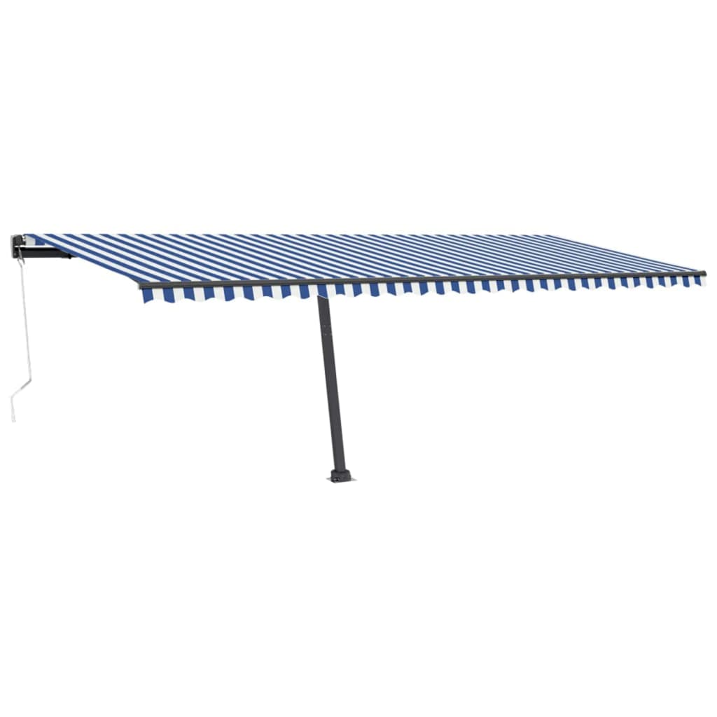 Standmarkise Automatisch 600x300 cm Blau/Weiß