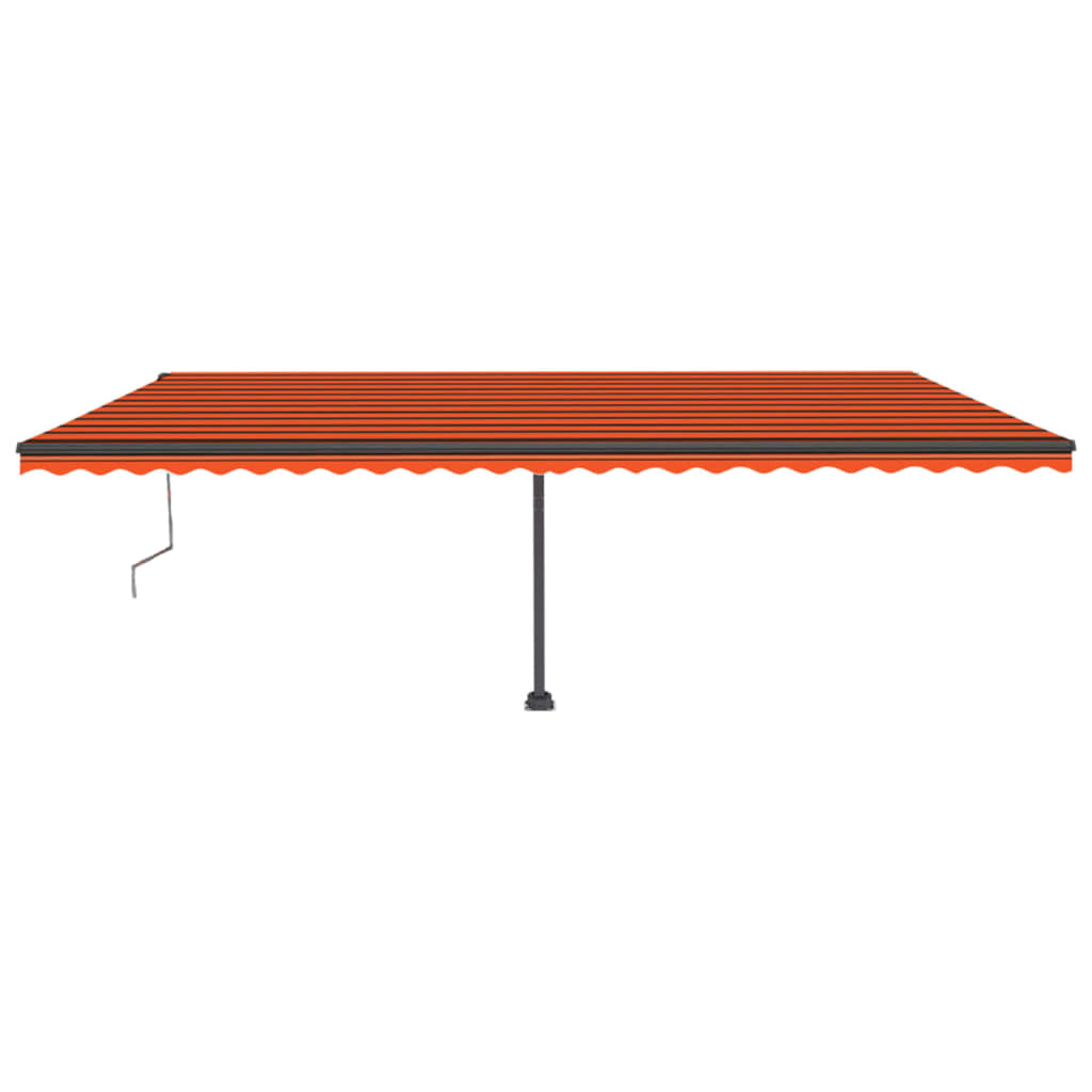 Standmarkise Automatisch 600x300 cm Orange/Braun