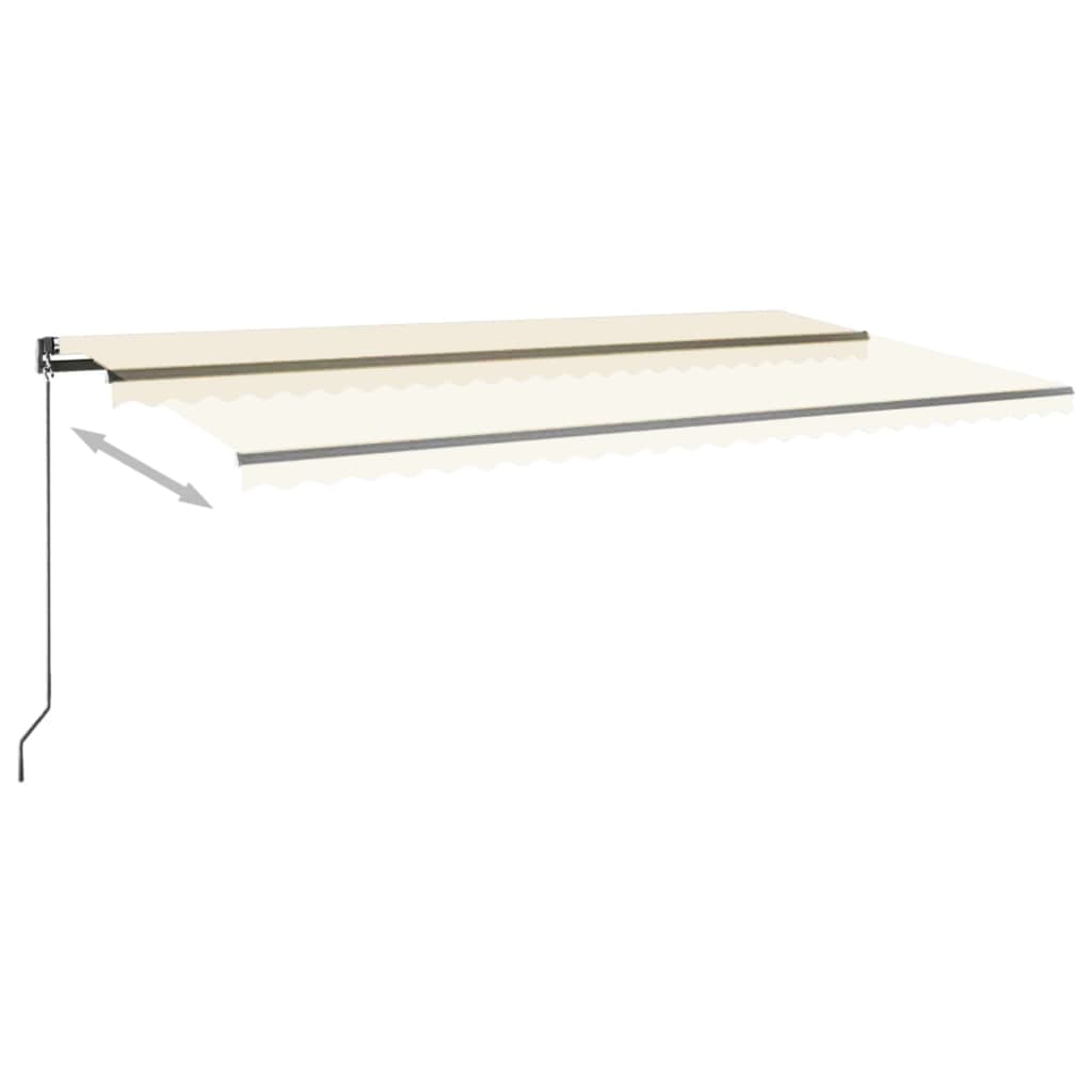 Automatische Markise mit LED & Windsensor 600x300 cm Creme