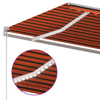 Thumbnail for Automatische Markise mit LED & Windsensor 600x300 Orange/Braun
