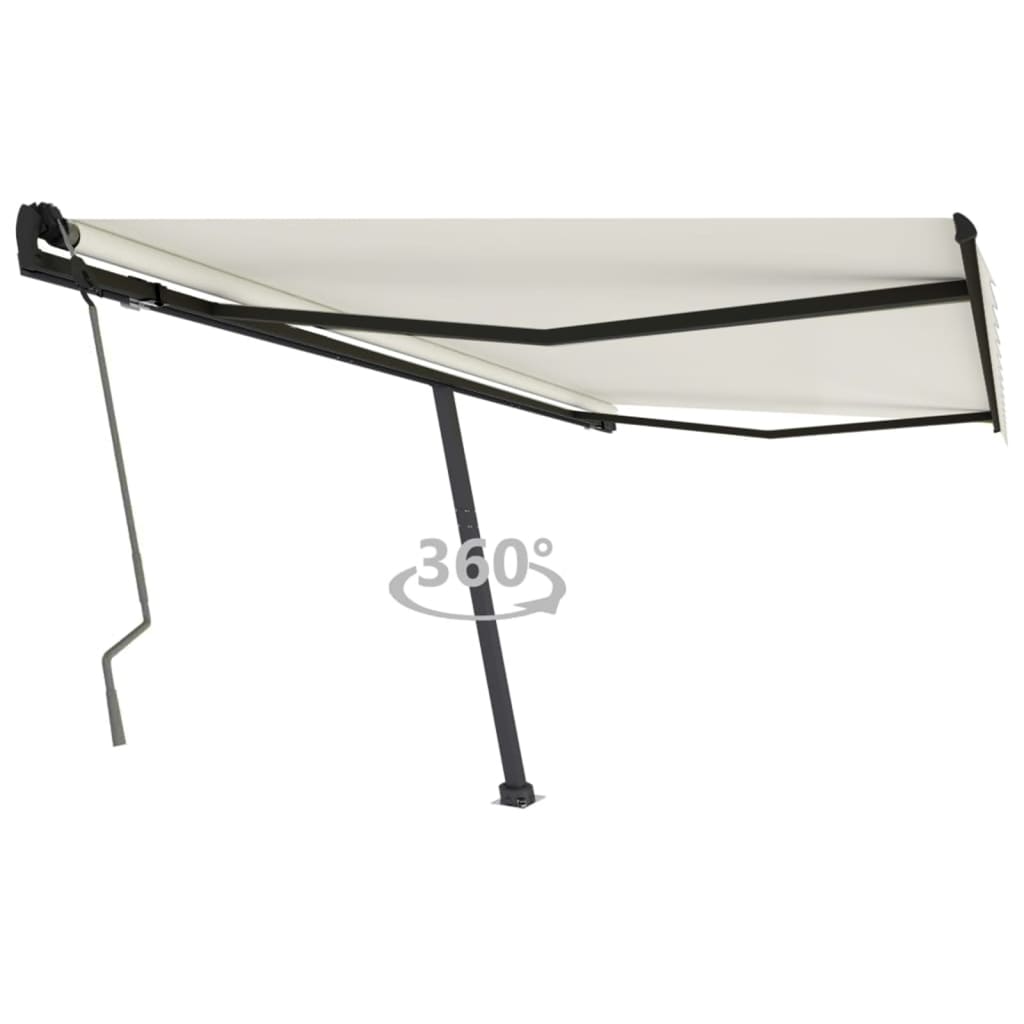 Standmarkise Einziehbar Handbetrieben 400x350 cm Cremeweiß