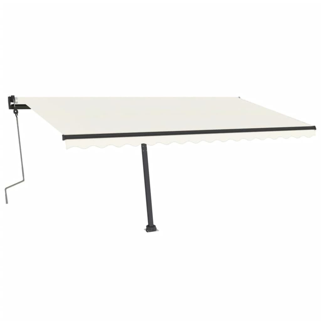 Standmarkise Einziehbar Handbetrieben 400x350 cm Cremeweiß