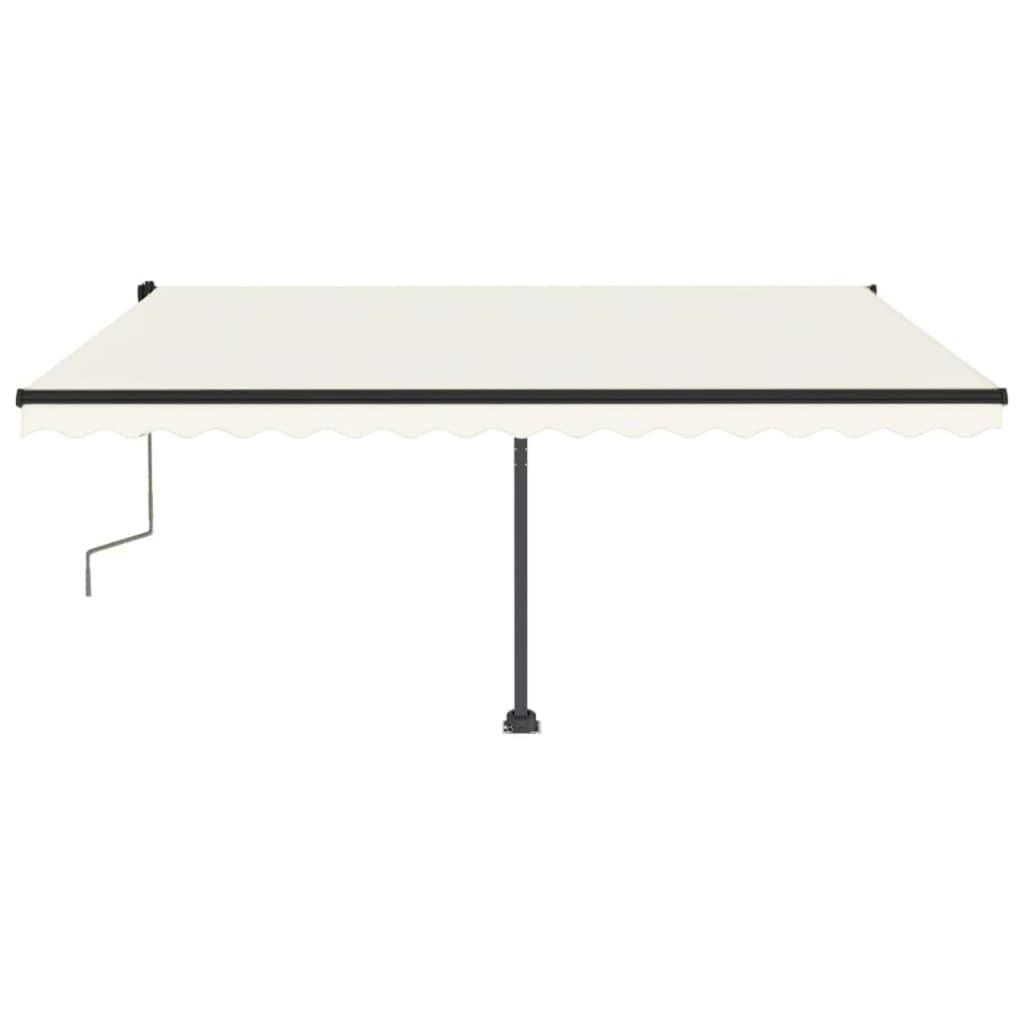 Standmarkise Einziehbar Handbetrieben 400x350 cm Cremeweiß