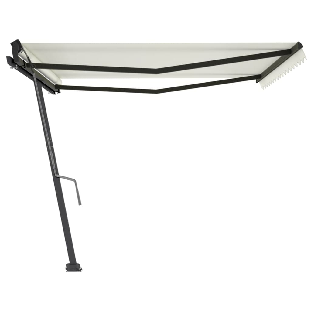 Standmarkise Einziehbar Handbetrieben 400x350 cm Cremeweiß