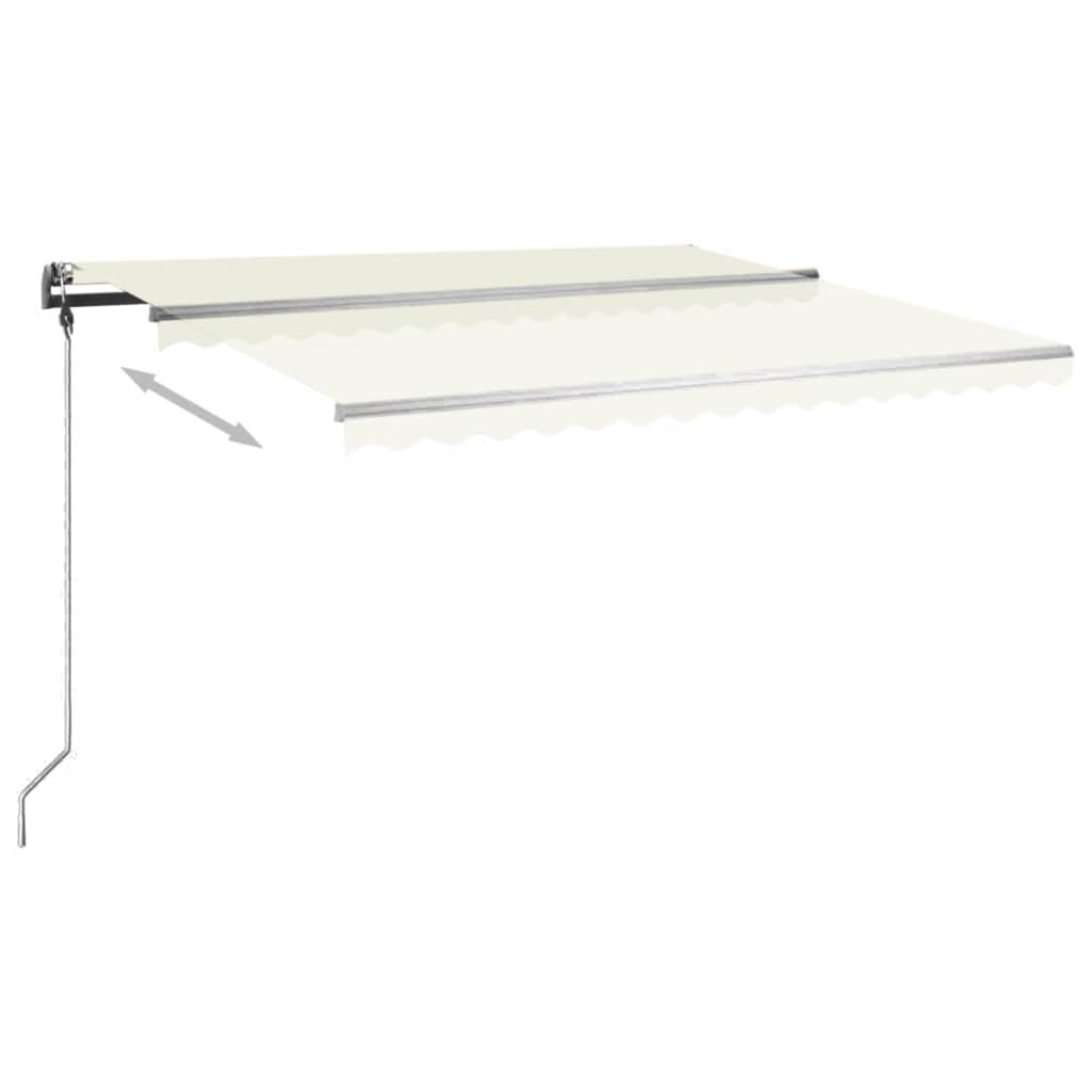 Standmarkise Einziehbar Handbetrieben 400x350 cm Cremeweiß