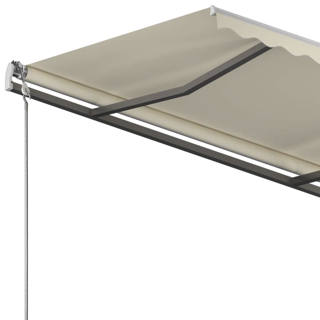 Standmarkise Einziehbar Handbetrieben 400x350 cm Cremeweiß