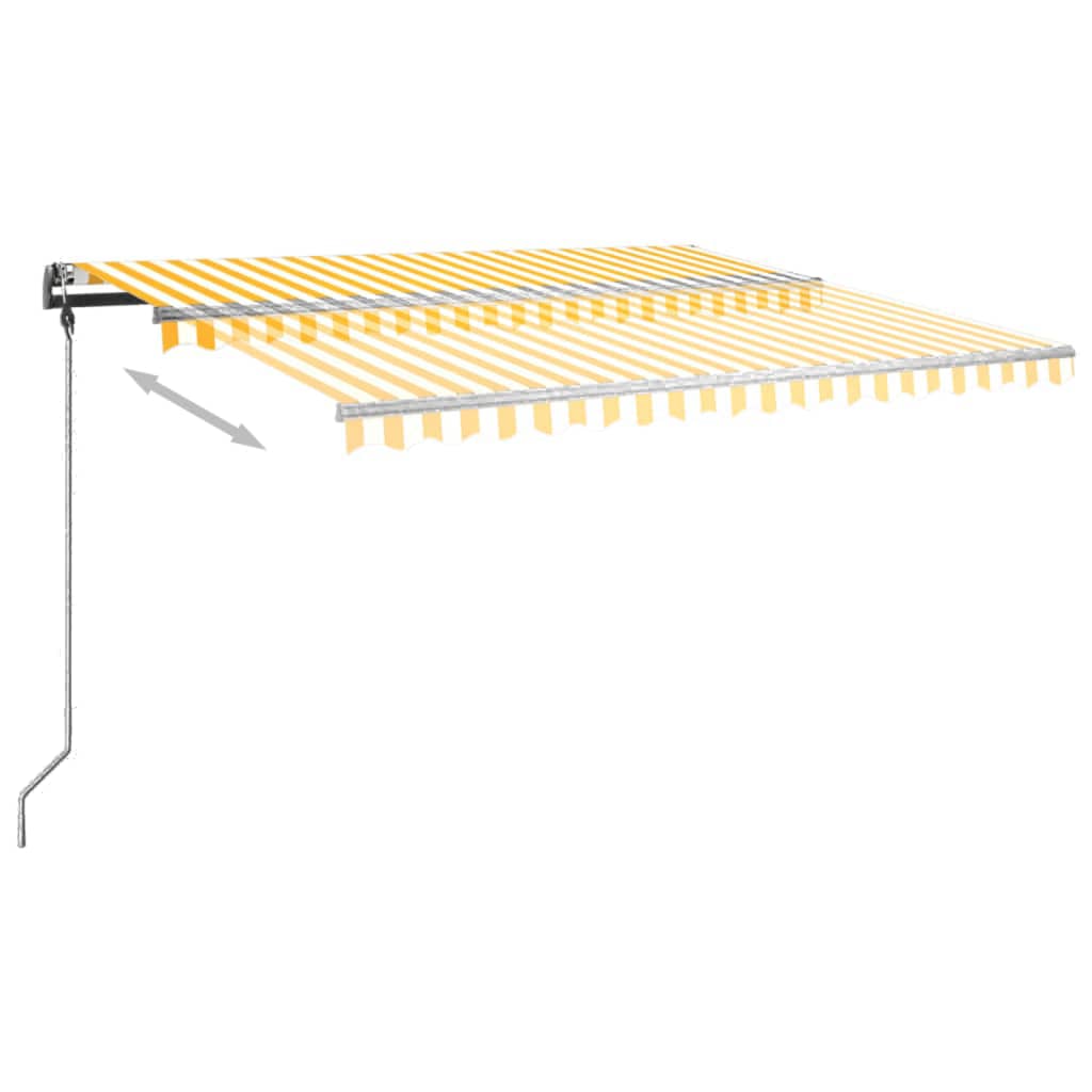 Standmarkise Einziehbar Handbetrieben 400x350 cm Gelb/Weiß