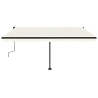 Thumbnail for Gelenkarmmarkise Einziehbar mit LED 400x350 cm Creme