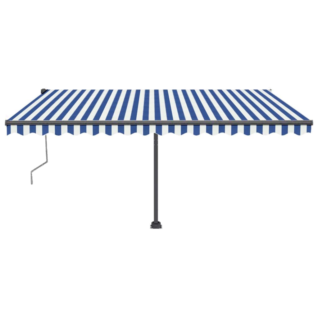 Automatische Markise mit LED & Windsensor 400x350 Blau und Weiß