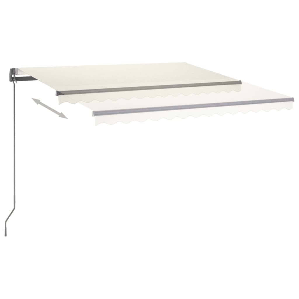 Automatische Markise mit LED & Windsensor 400x350 cm Cremeweiß