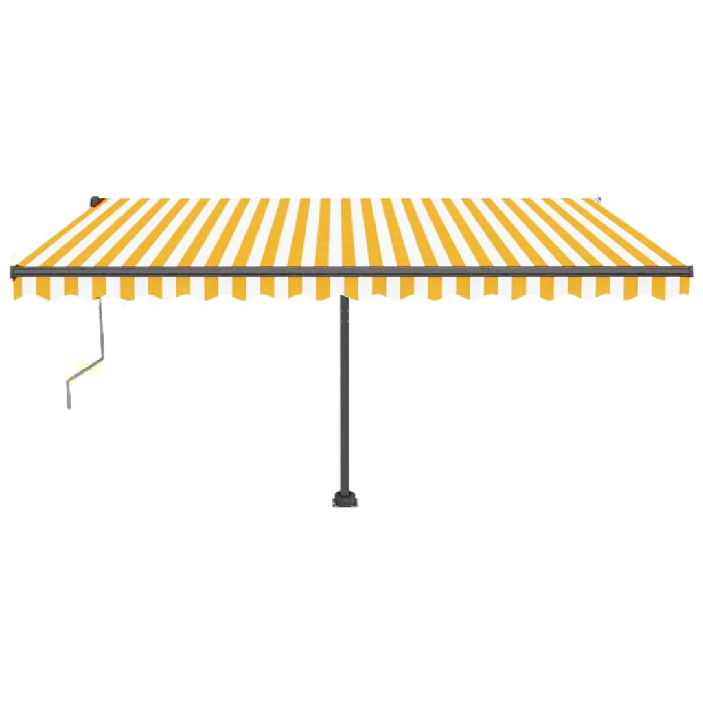 Automatische Markise mit LED & Windsensor 400x350 Gelb/Weiß