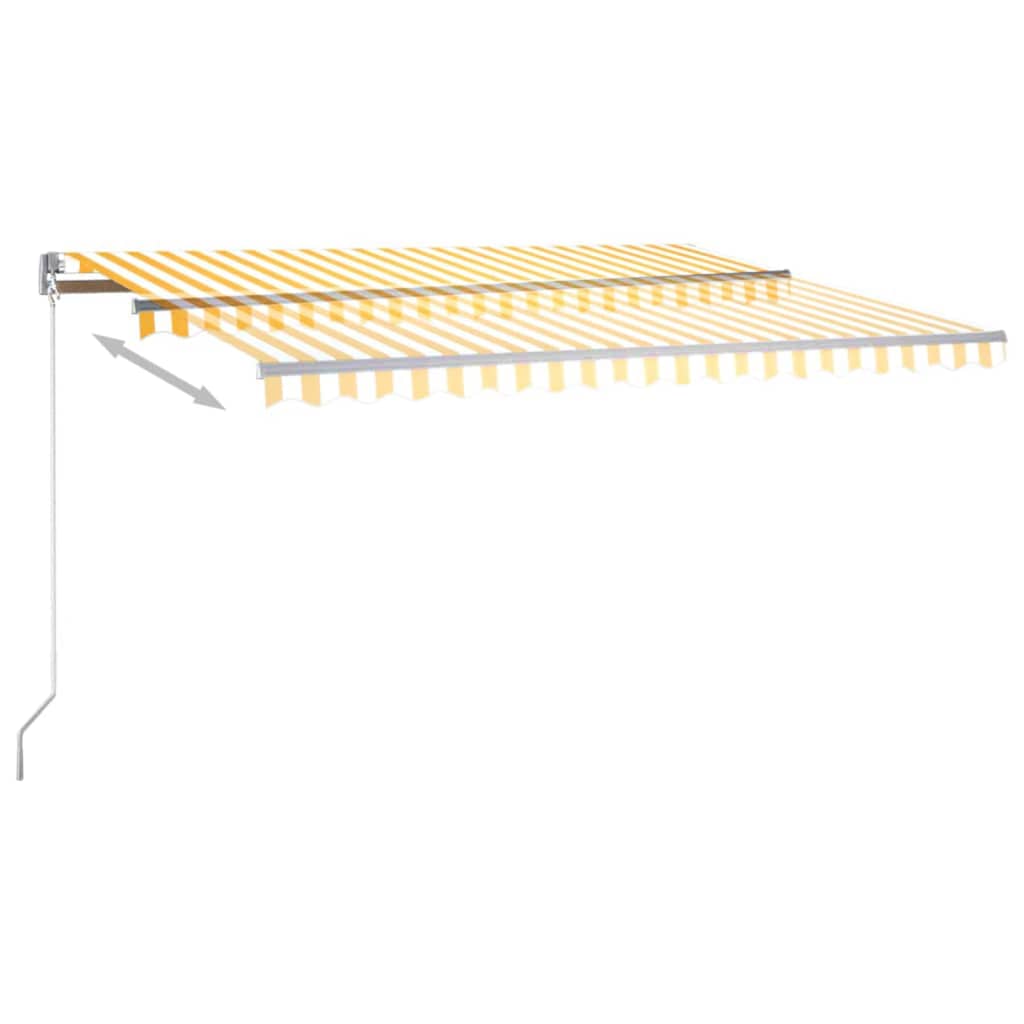 Automatische Markise mit LED & Windsensor 400x350 Gelb/Weiß