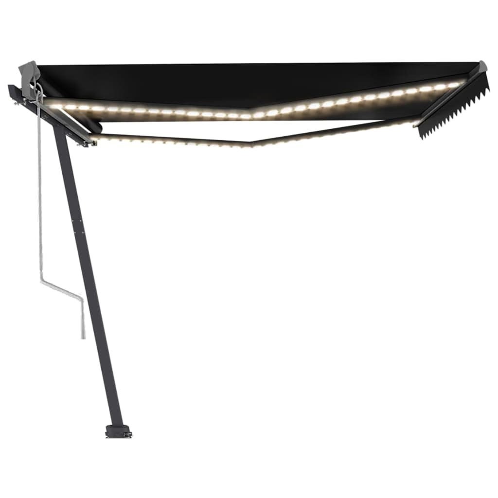 Automatische Markise mit LED & Windsensor 400x350 cm Anthrazit