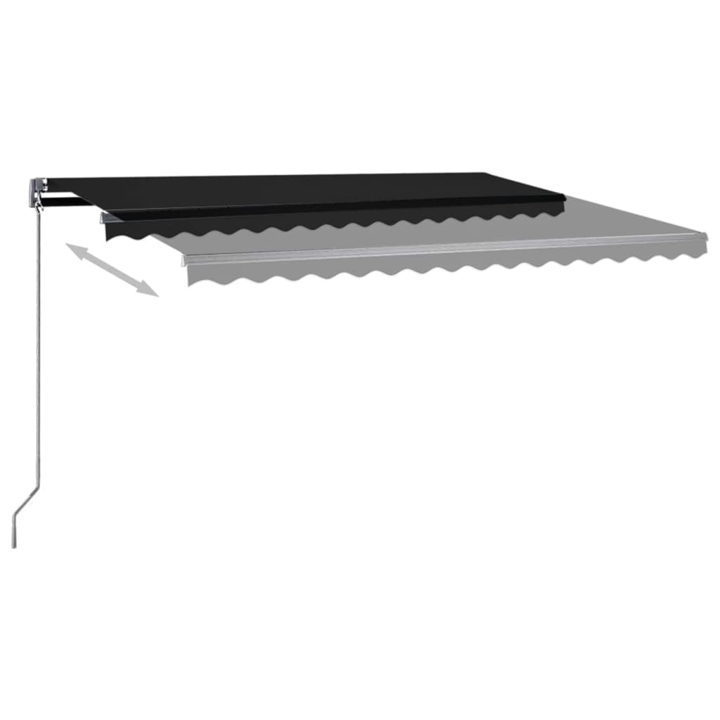 Automatische Markise mit LED & Windsensor 400x350 cm Anthrazit