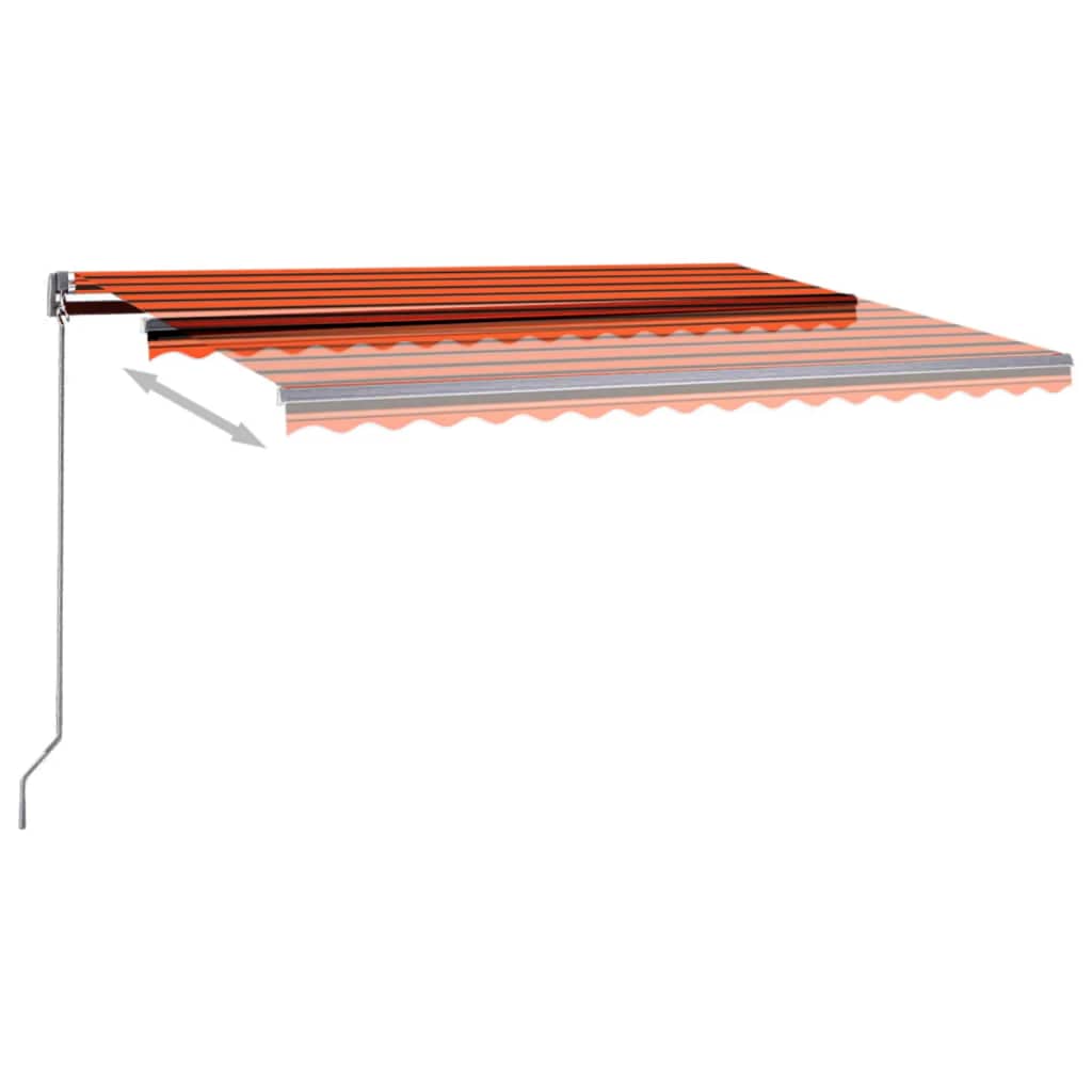 Standmarkise Automatisch 450x350 cm Orange/Braun
