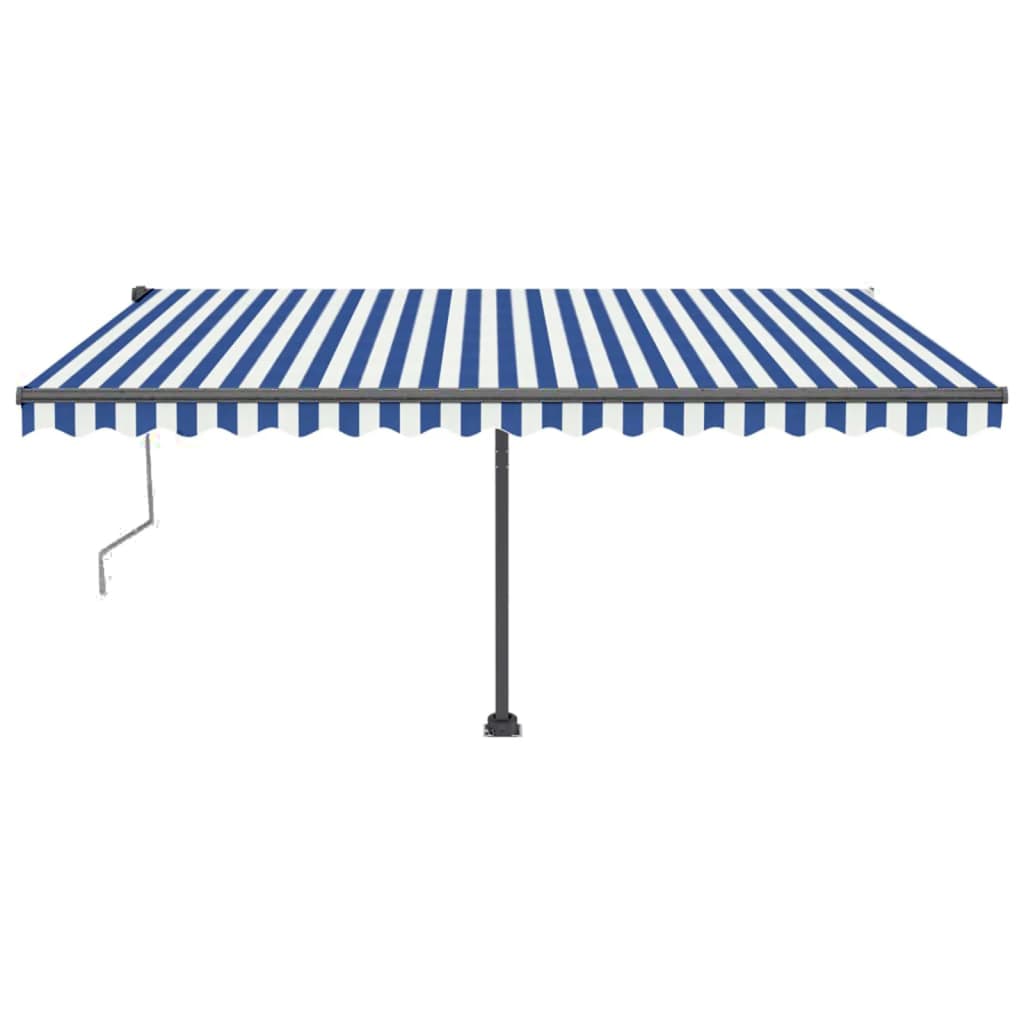 Automatische Markise mit LED & Windsensor 450x350 Blau und Weiß
