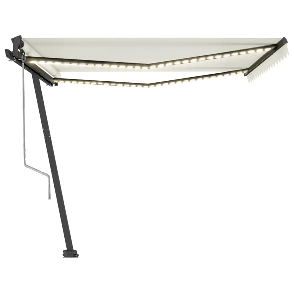 Automatische Markise mit LED & Windsensor 450x350 cm Cremeweiß