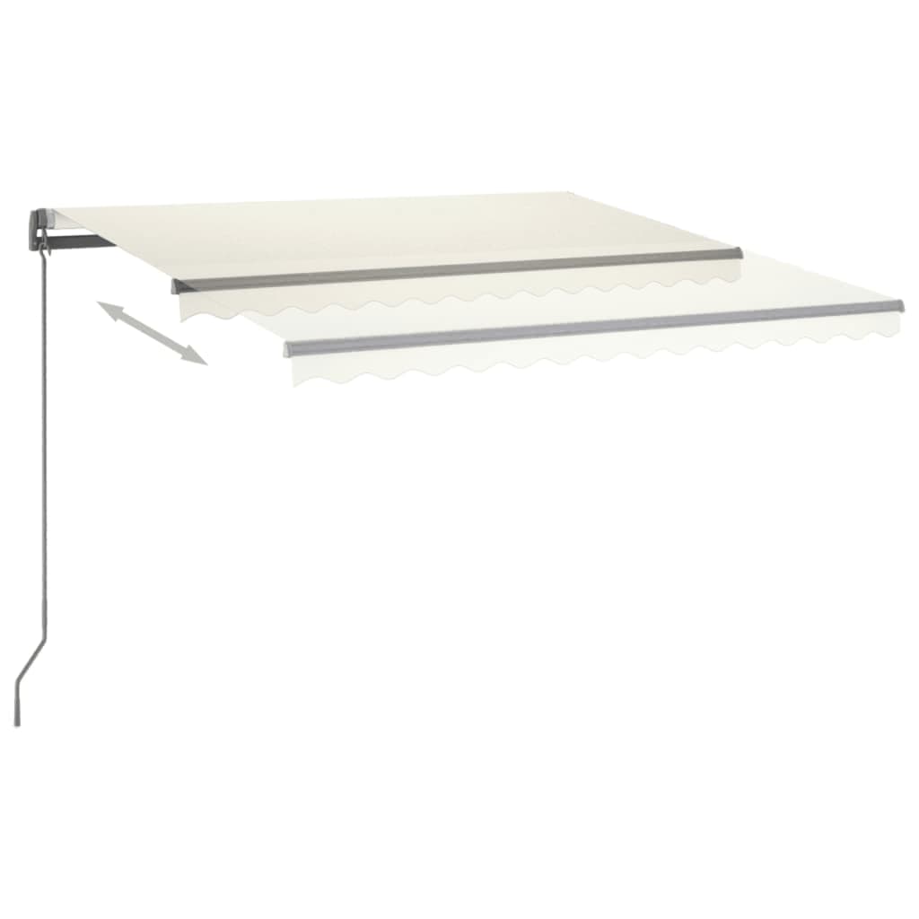 Automatische Markise mit LED & Windsensor 450x350 cm Cremeweiß