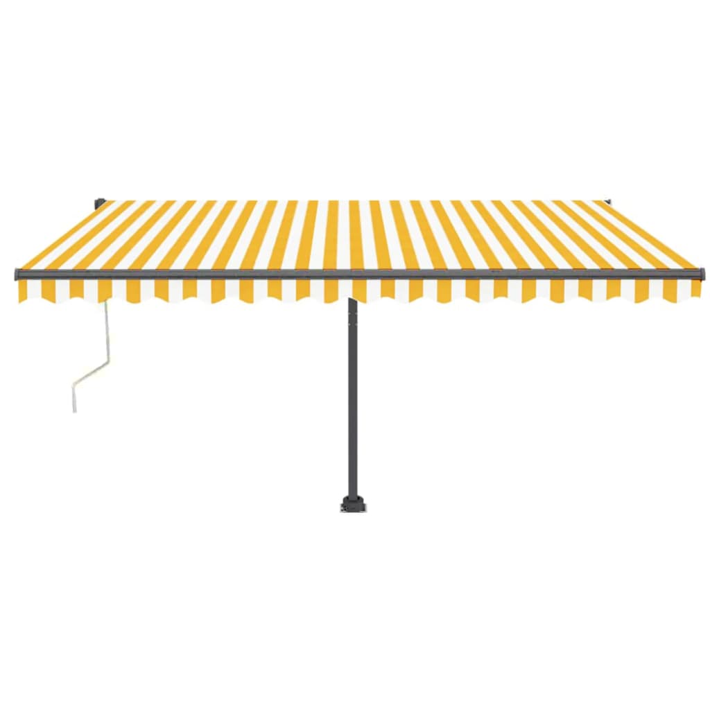 Automatische Markise mit LED & Windsensor 450x350 Gelb/Weiß