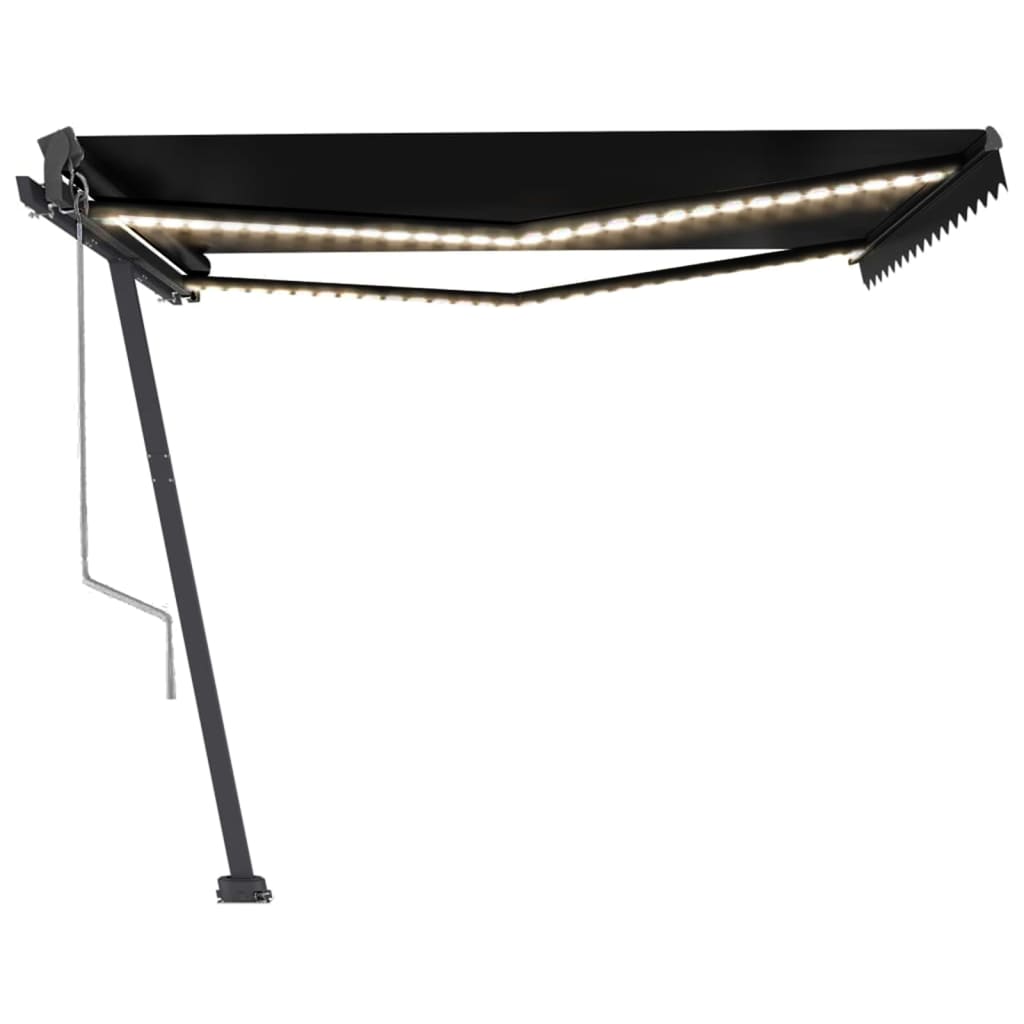Automatische Markise mit LED & Windsensor 450x350 cm Anthrazit