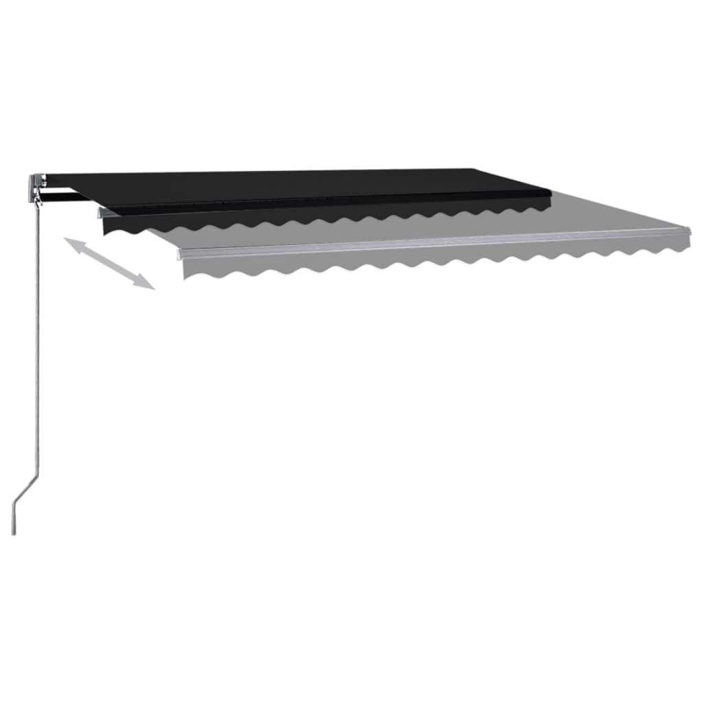 Automatische Markise mit LED & Windsensor 450x350 cm Anthrazit