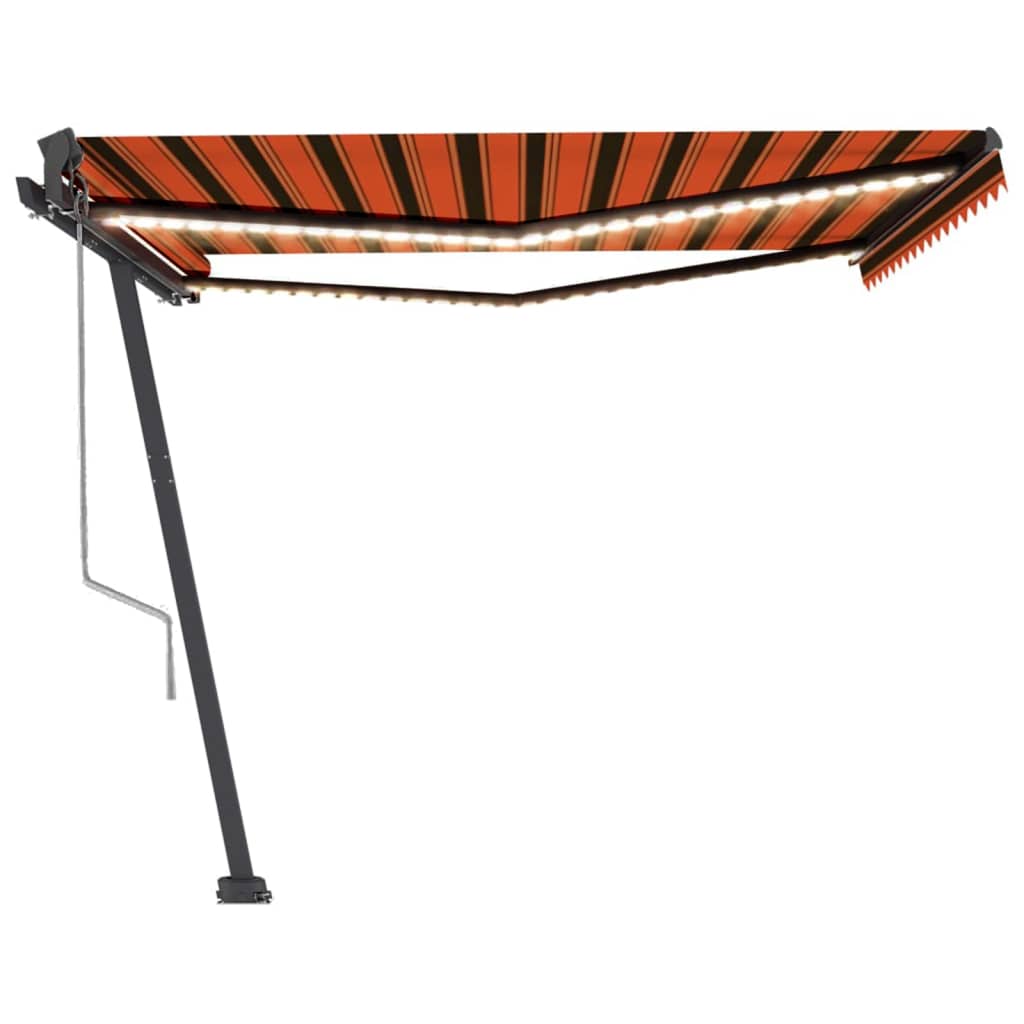 Automatische Markise mit LED & Windsensor 450x350 Orange/Braun