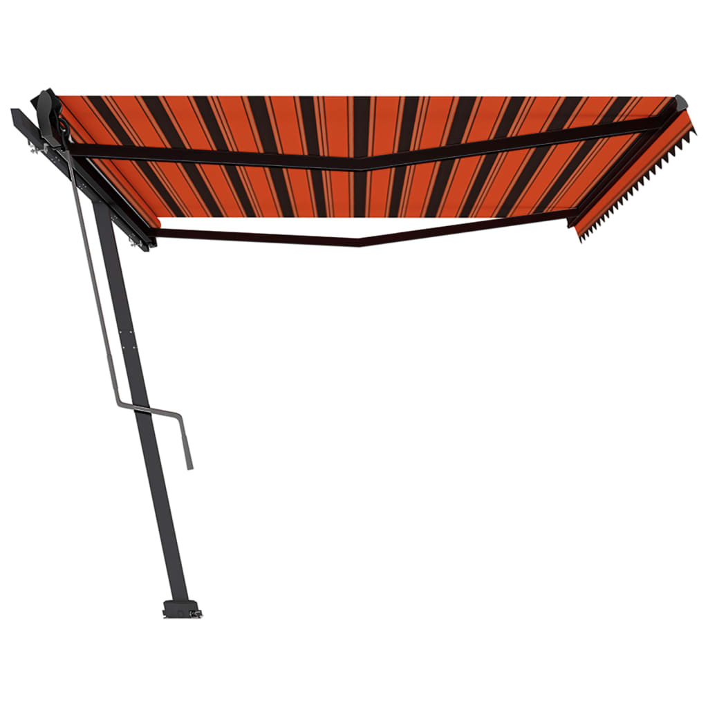 Standmarkise Automatisch 500x350 cm Orange/Braun