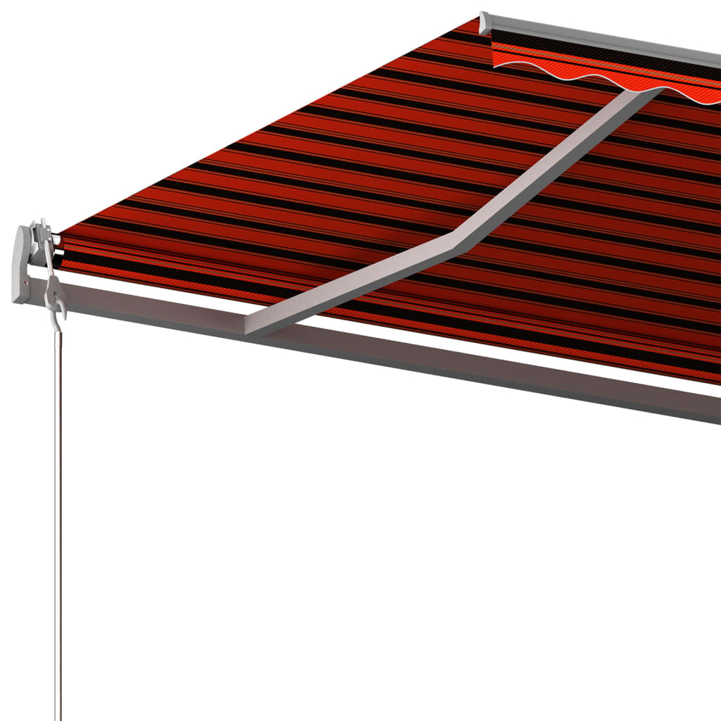 Standmarkise Automatisch 500x350 cm Orange/Braun