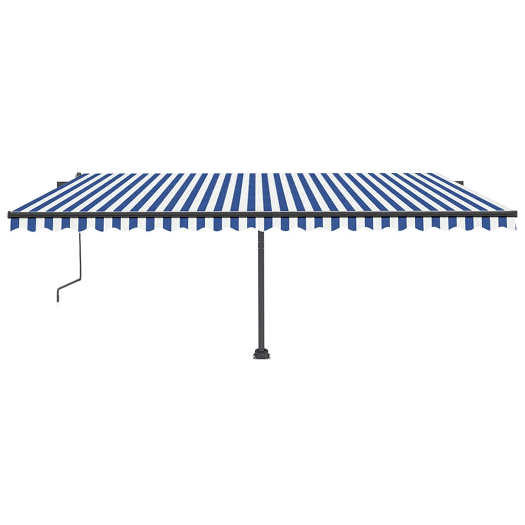 Automatische Markise mit LED & Windsensor 500x350 Blau und Weiß