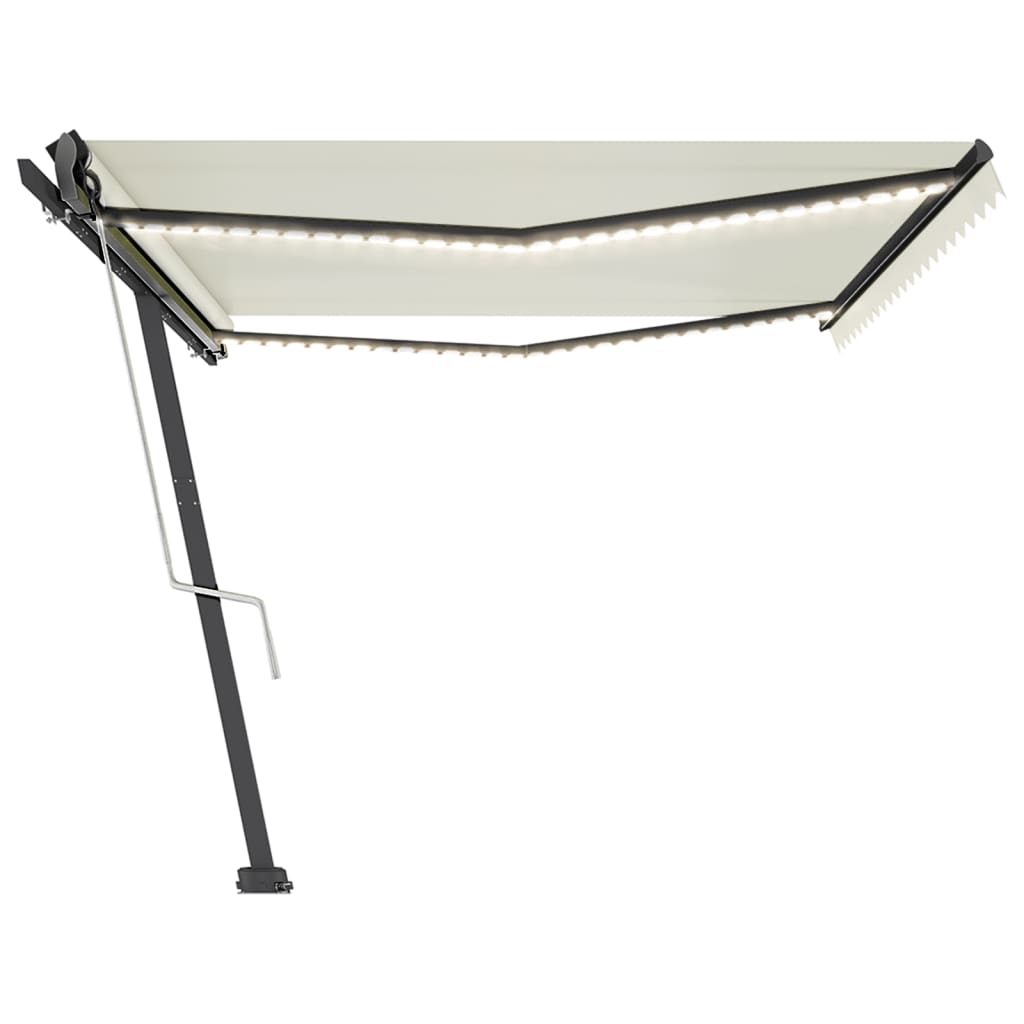 Automatische Markise mit LED & Windsensor 500x350 cm Cremeweiß